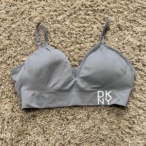 BRAND NEW DKNY light support sports bra in neutral gray - women’s L